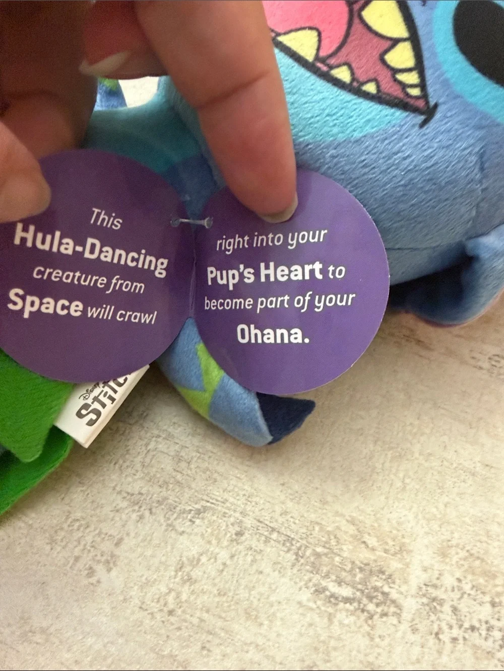 Disney dog toy Stitch Plush in Blue, Green, Pink and Yellow